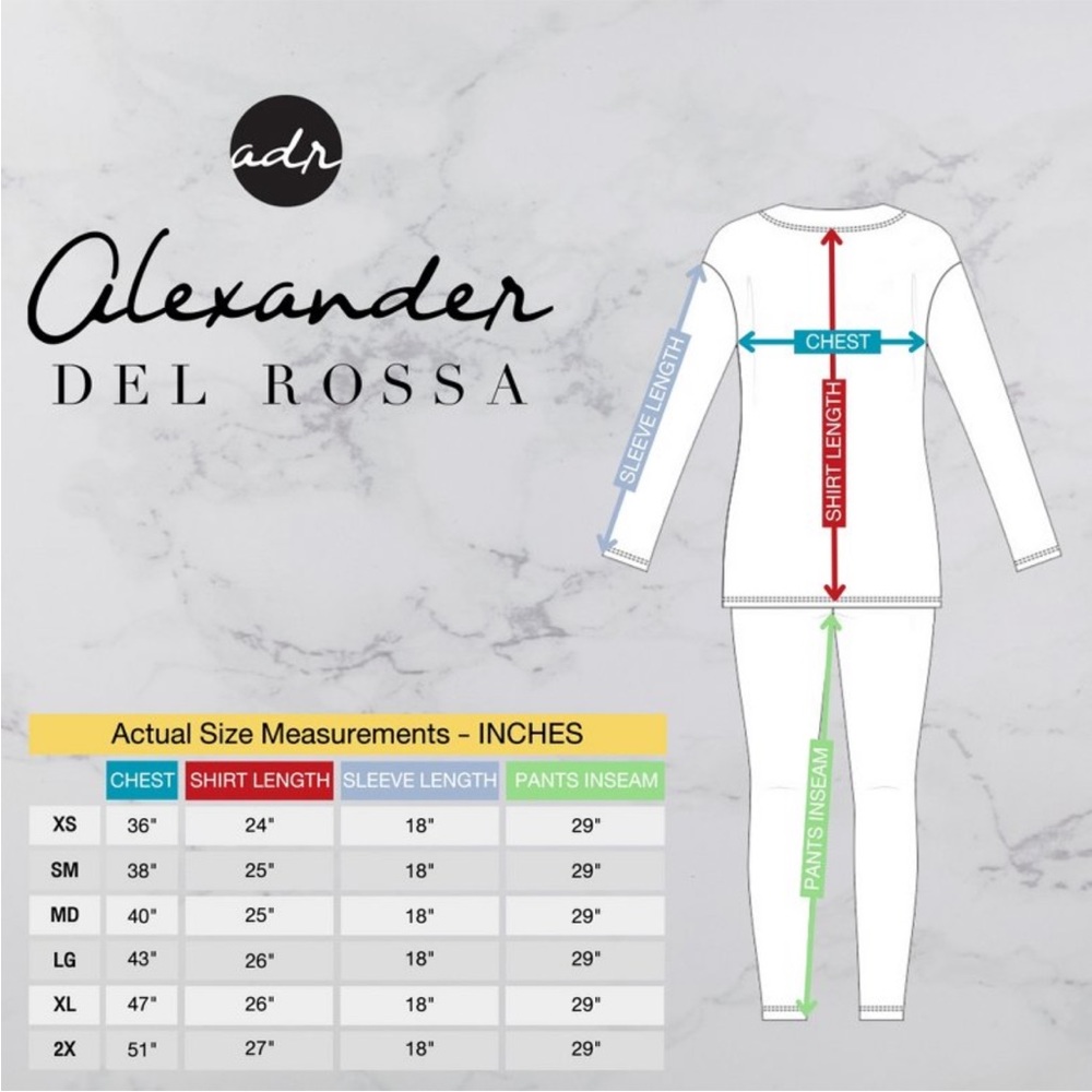 NWT Alexander Del Rossa Ribbed Knit Pajama Set - Picture 5 of 11